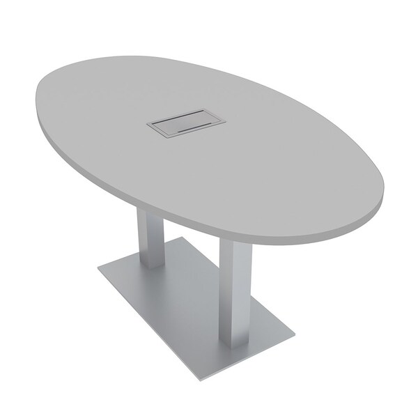 33.5 in W, 69.5 in L, 29 in H, Engineered Wood Top, Grey